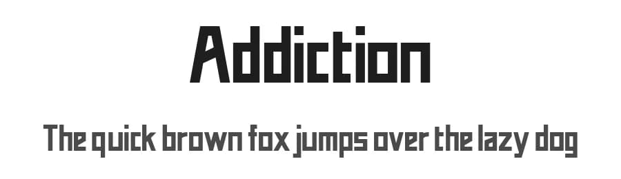 Addiction by Vladimir Nikolic — Sans Serif Font