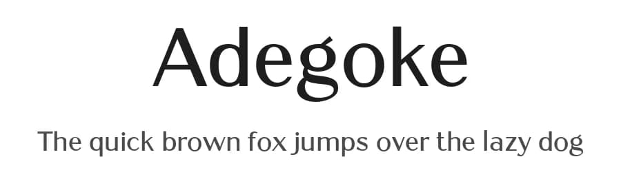 Adegoke by Wildan Type — Sans Serif Font