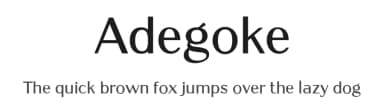 Adegoke by Wildan Type — Sans Serif Font — thumbnail 1