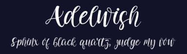 Adelwish by Jujun Gag — Script Handwritten Font — thumbnail 2