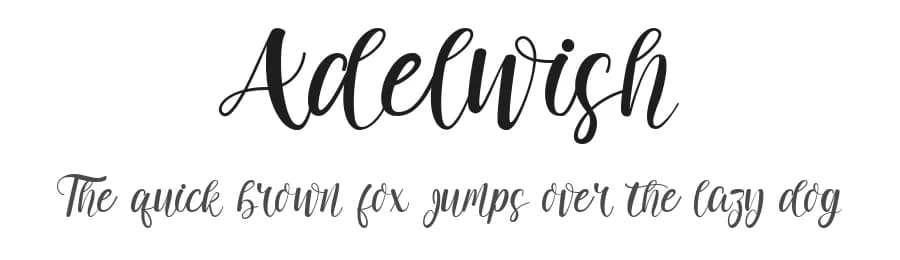 Adelwish by Jujun Gag — Script Handwritten Font