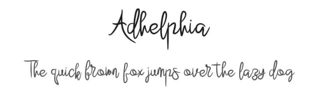 Adhelphia by Ali Hamidi — Script Handwritten Font