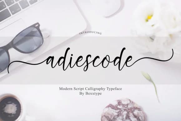 Adiescode Script Font by Bexx Type — Script Handwritten Font