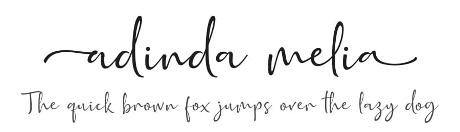 Adinda Melia by Subectype & Orenari — Script Handwritten Font