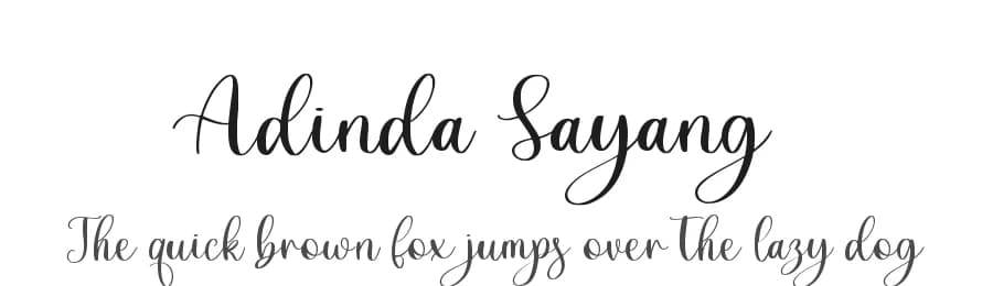 Adinda Sayang by Abo Daniel Studio — Script Handwritten Font