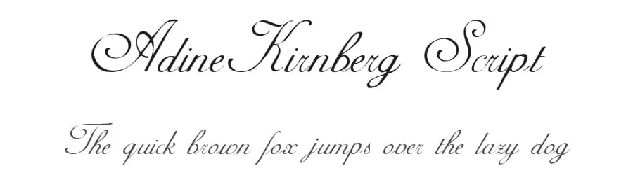 AdineKirnberg Script by David Rakowski — Script Handwritten Font — preview 1