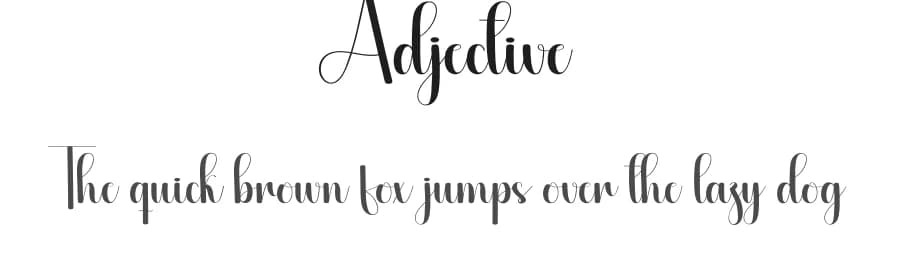Adjective by Scratchones — Script Handwritten Font