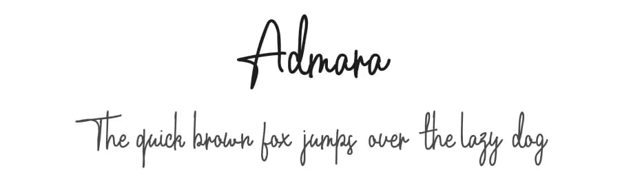 Admara by Faras  Dina — Script Handwritten Font — preview 1
