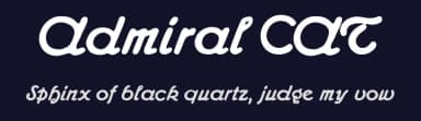 Admiral CAT by Peter Wiegel — Script Handwritten Font — thumbnail 2
