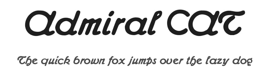 Admiral CAT by Peter Wiegel — Script Handwritten Font
