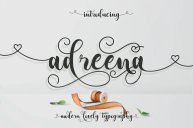 Adreena Script Font by Aqr Typeface — Script Handwritten Font — thumbnail 1