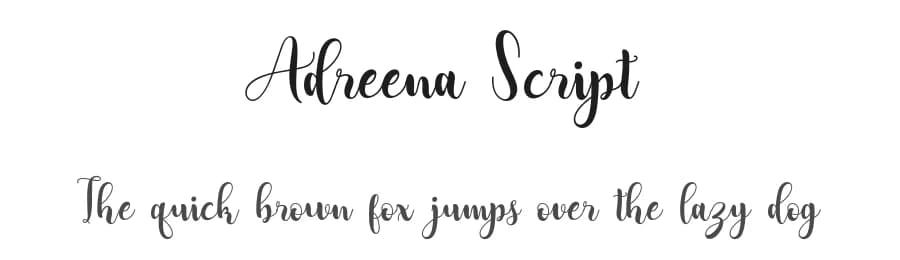 Adreena Script by aqr typeface — Script Handwritten Font