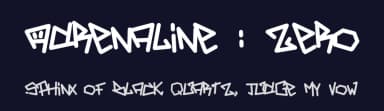 Adrenaline : Zero by Vincent Quintela — Script Handwritten Font — thumbnail 2