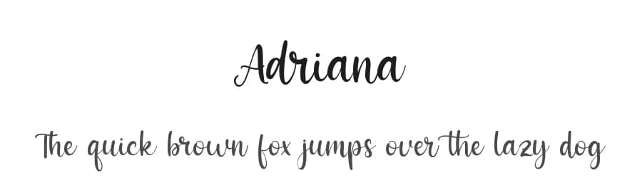 Adriana by Kong Font — Script Handwritten Font