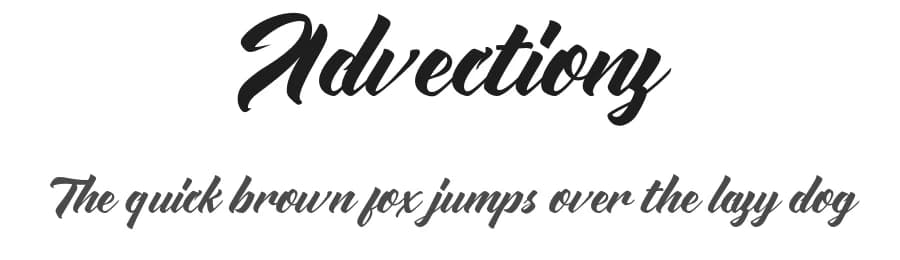Advectionz by Vunira Design — Script Handwritten Font