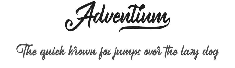 Adventium by Calligraphy Fonts — Script Handwritten Font