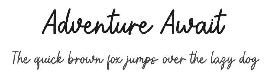 Adventure Await by Graphix Line Studio — Script Handwritten Font