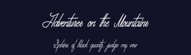 Adventures on the Mountains by Maelle.K | Thomas Boucherie — Script Handwritten Font — thumbnail 2
