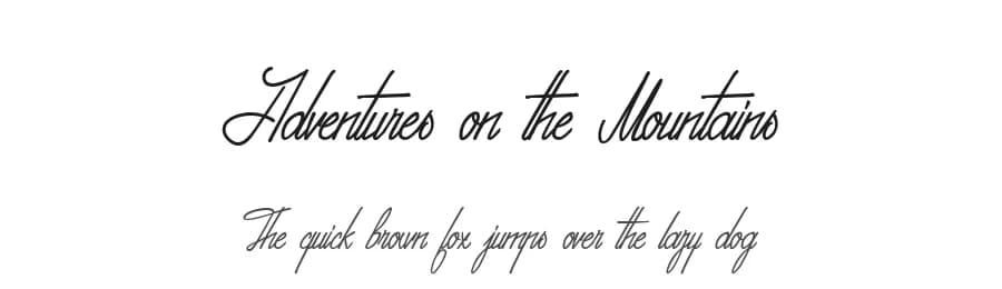 Adventures on the Mountains by Maelle.K | Thomas Boucherie — Script Handwritten Font