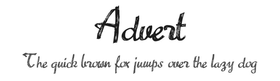 Advert by imagex — Script Handwritten Font