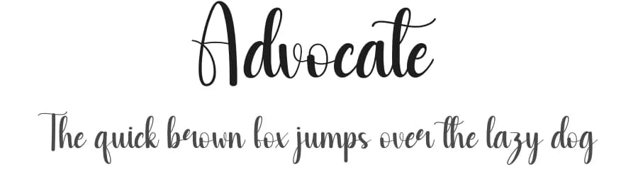 Advocate by Andi Moz — Script Handwritten Font