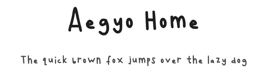 Aegyo Home by Aegyo.home — Script Handwritten Font