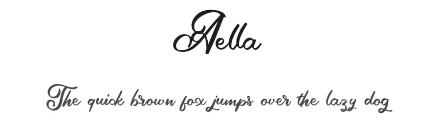 Aella by Vunira Design — Script Handwritten Font