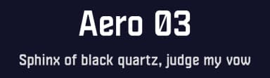 Aero 03 by Jean-Michel Leman — Sans Serif Font — thumbnail 2