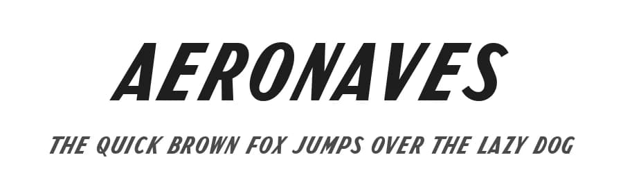 Aeronaves by Måns Grebäck — Sans Serif Font