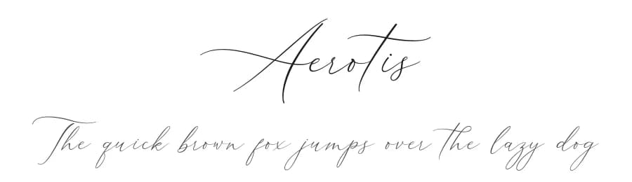 Aerotis by Ef Studio — Script Handwritten Font
