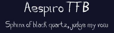 Aespiro TFB by zanatlija — Script Handwritten Font — thumbnail 2