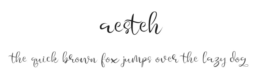 Aesteh by selawetype — Script Handwritten Font