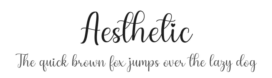 Aesthetic by Cut Story — Script Handwritten Font