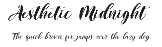 Aesthetic Midnight by Elevatype Co — Script Handwritten Font