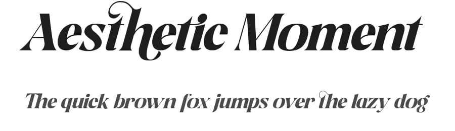 Aesthetic Moment by Mocha Frappuccino — Serif Font
