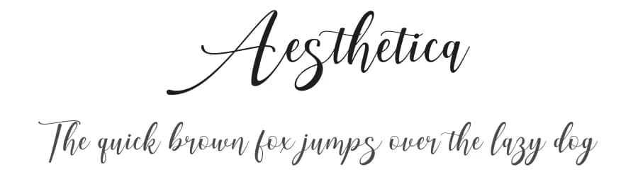 Aesthetica by Java Pep — Script Handwritten Font