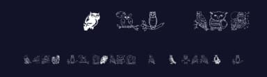 AEZ Owls for Traci by Adult Ramblings — Dingbats Font — thumbnail 2
