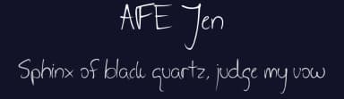 AFE Jen by letterpunch — Script Handwritten Font — thumbnail 2