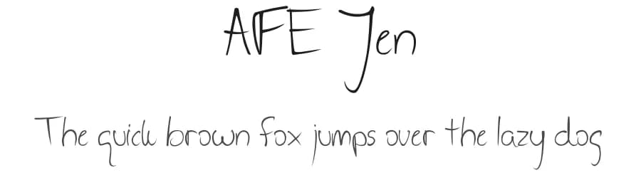 AFE Jen by letterpunch — Script Handwritten Font