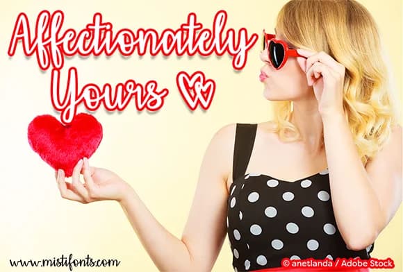Affectionately Yours Font by Misti β Script Handwritten Font