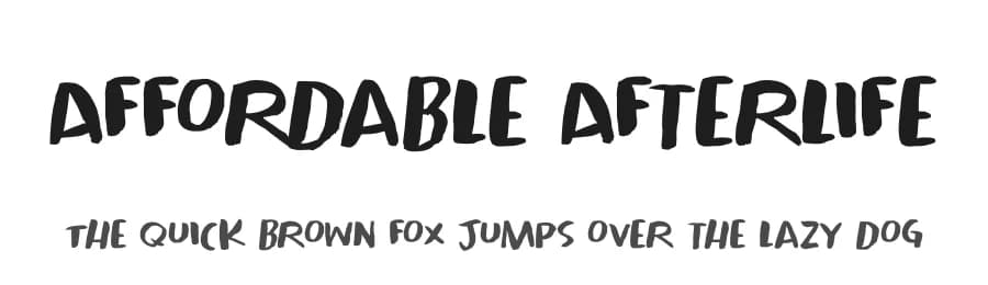 Affordable Afterlife by Hanoded — Script Handwritten Font