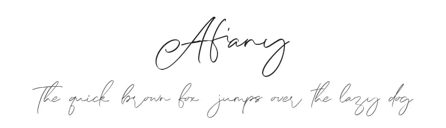 Afiany by Maulana Creative — Script Handwritten Font