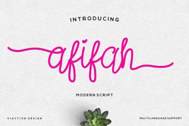 Afifah Script Font by Viaction Type.Co — Script Handwritten Font — thumbnail 1