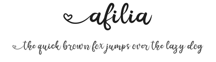 Afilia by Cita Letter — Script Handwritten Font