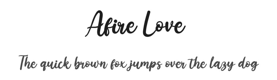 Afire Love by twinletter — Script Handwritten Font
