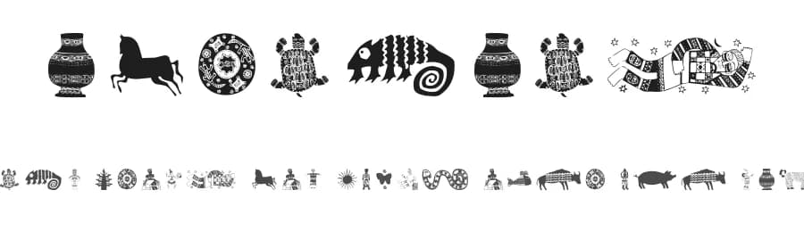 Africain by Manfred Klein — Dingbats Font