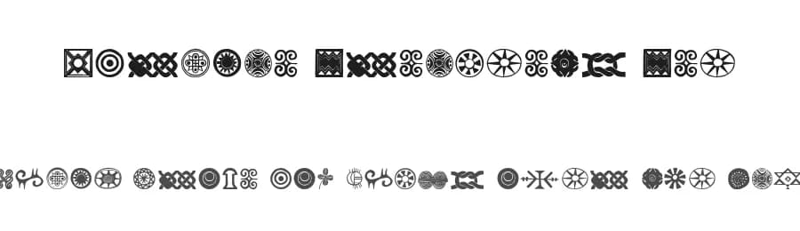 African Ornaments One by Dixie's Delights — Dingbats Font