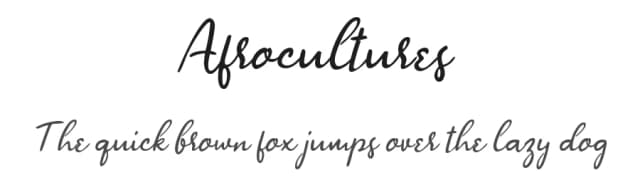 Afrocultures by Ikiiko Type — Script Handwritten Font