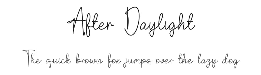 After Daylight by Rvandtype — Script Handwritten Font
