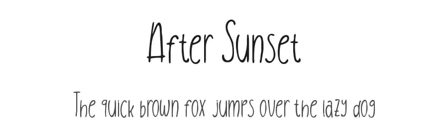 After Sunset by Creatype Studio — Script Handwritten Font